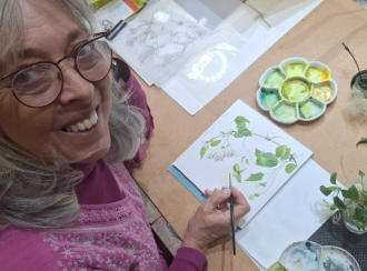 Wax Cap . watercolour, £45 mounted and framed.