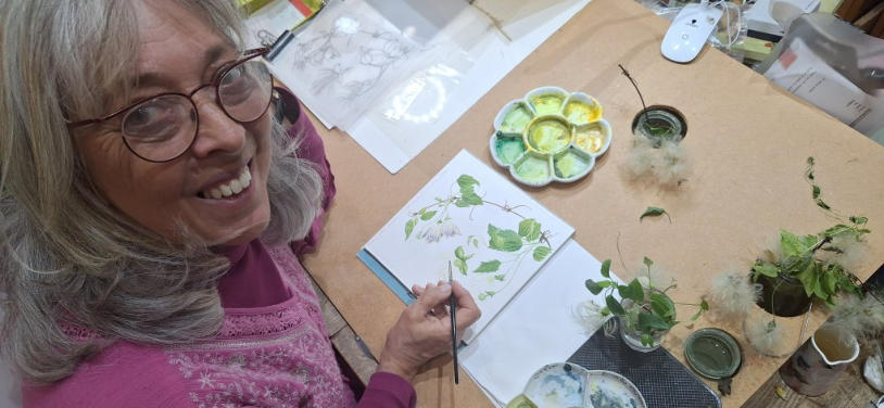 Wax Cap . watercolour, £45 mounted and framed.